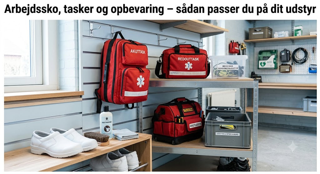 Arbejdssko, tasker og opbevaring – sådan passer du på dit udstyr