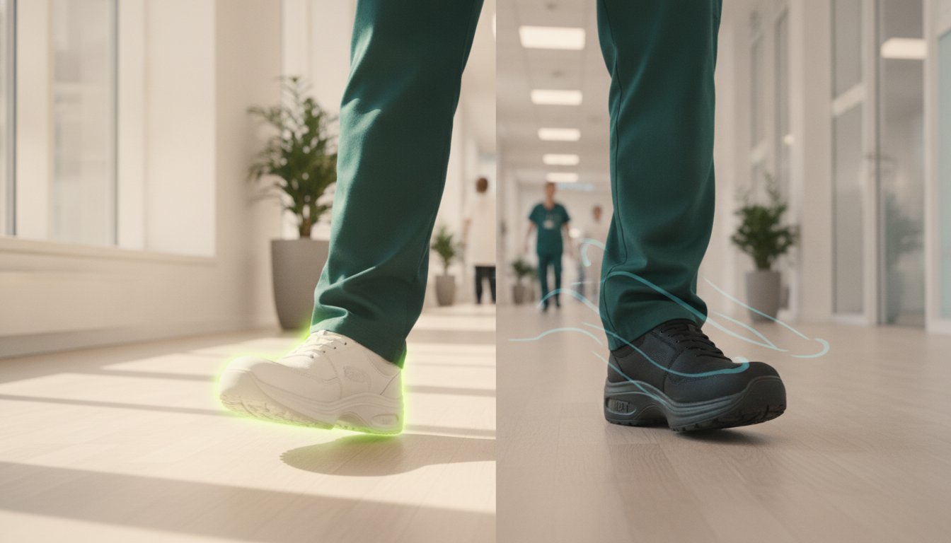 Skechers vs MBT arbejdssko: Den ultimative sammenligning til sundhedspersonale i 2026