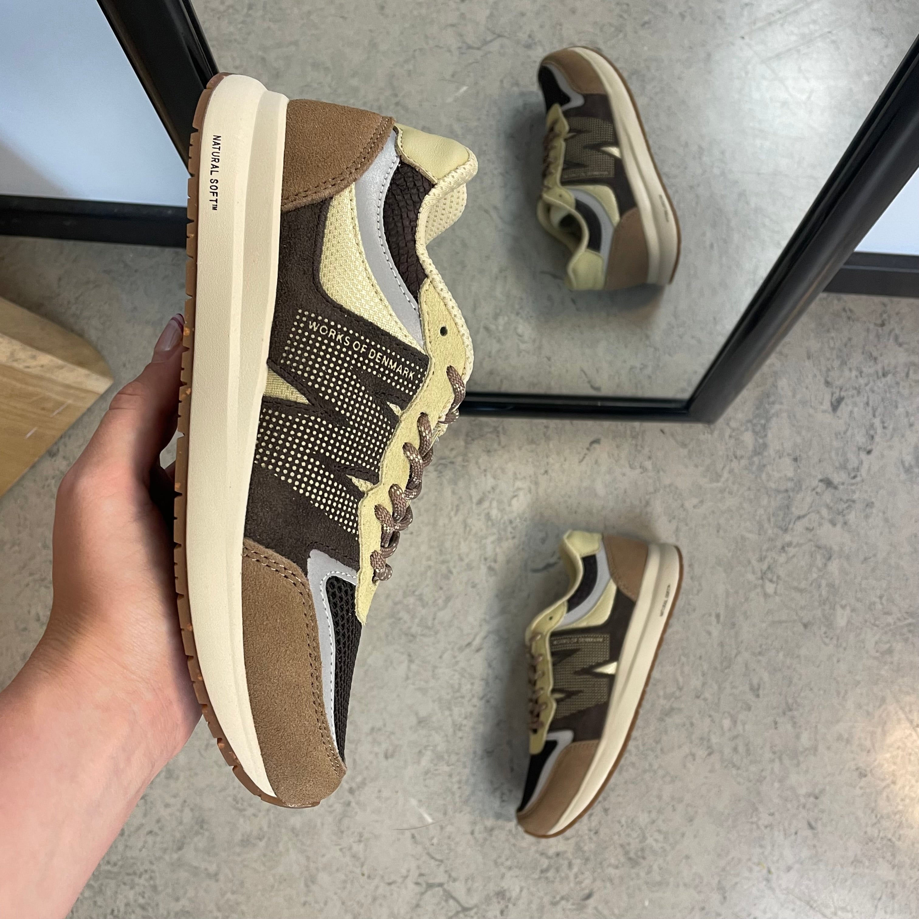 Woden Rigmor Open Mesh – let & åndbar sneaker i Chocolate Multi