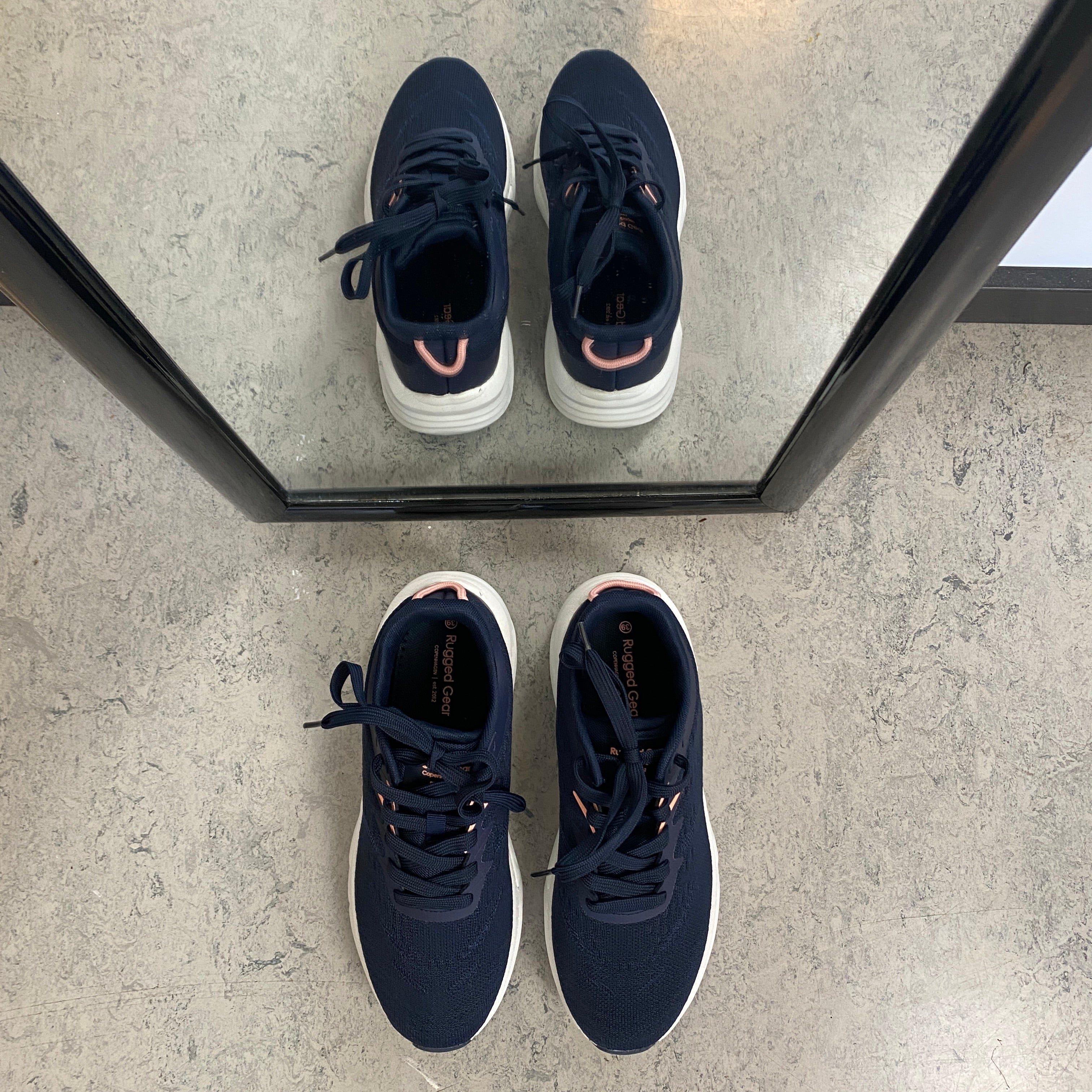 Rugged Gear New Chunk sneakers – navy med rosa detaljer