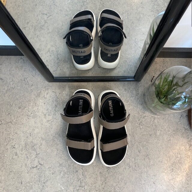 Brun Gaitline sandal med gængesål