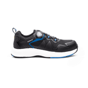 Sort sikkerhedssko med tåværn.