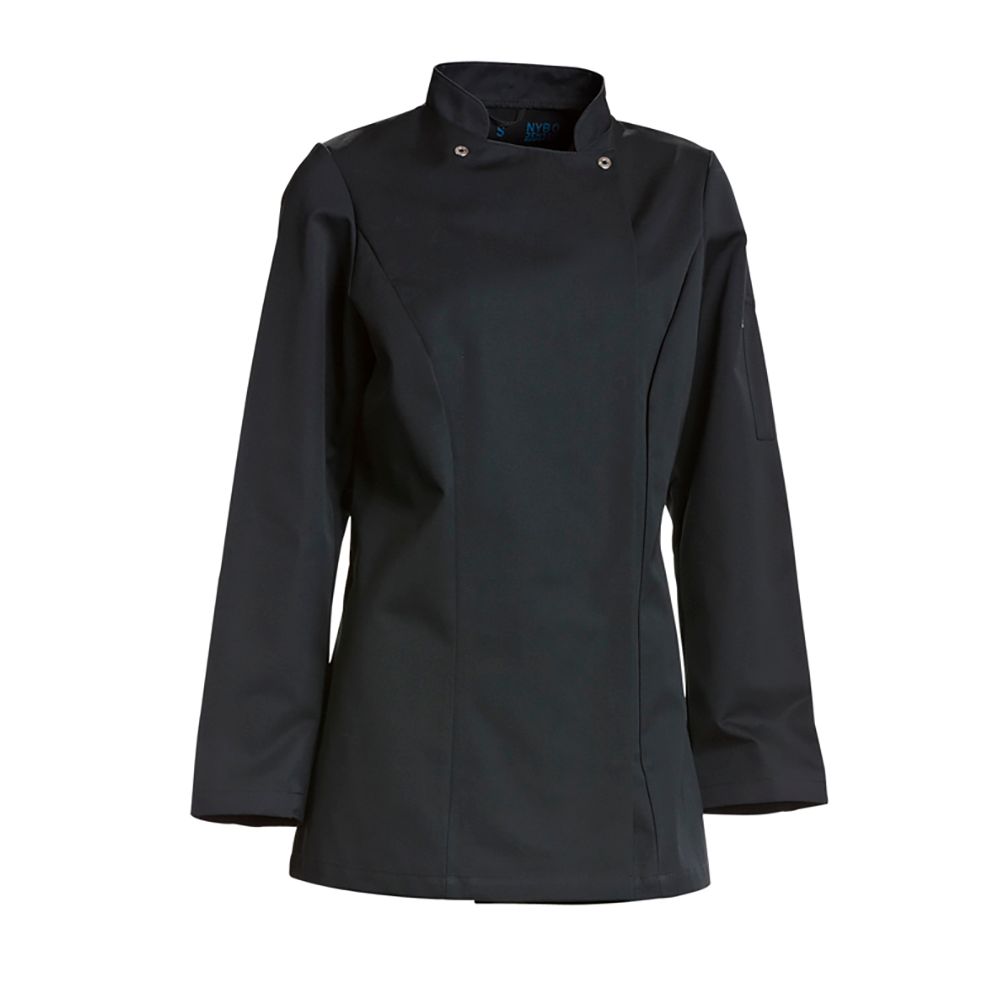 Nybo Sort Dame Taste Kokkejakke, Langærmet, Slidstærk, Komfort
