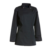 Nybo Sort Dame Taste Kokkejakke, Langærmet, Slidstærk, Komfort