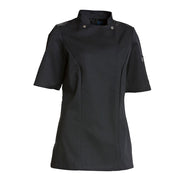 Nybo Sort Dame Taste Kokkejakke, Kortærmet, Slidstærk, Komfortabel