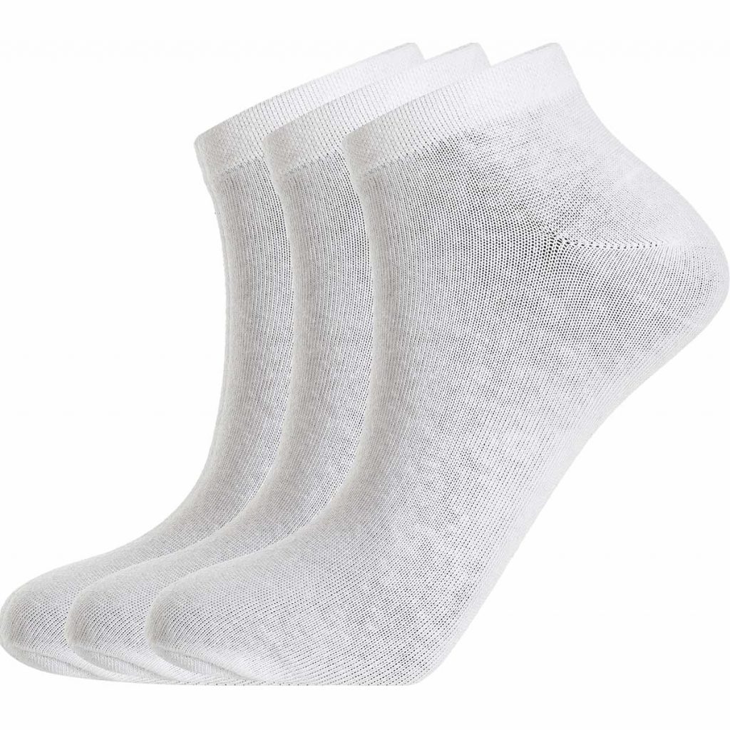 3 pack low cut strømper i hvid