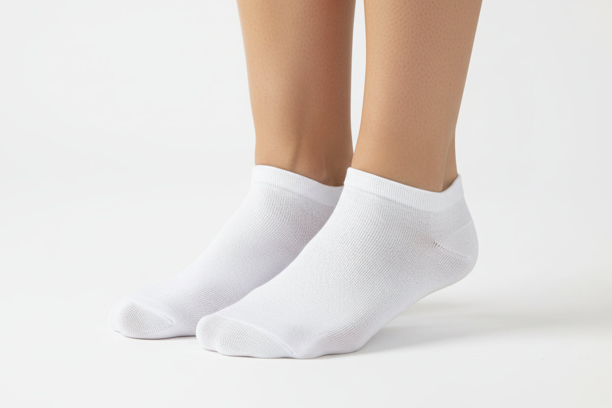 3 pack low cut strømper i hvid