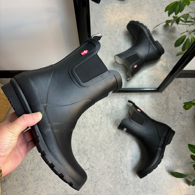 Sort Mols gummistøvle med lavt skaft