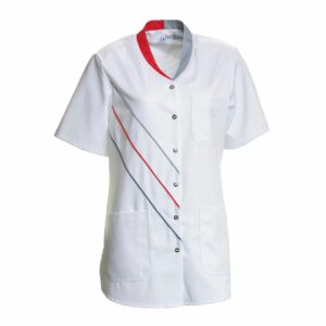 Nybo Hvid/Rød/Grå Dametunika Feel Free, Kortærmet, Komfort