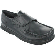 Sort moccasinsko med velcro