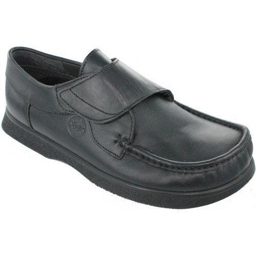 Sort moccasinsko med velcro