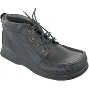 Sort moccasinstøvle