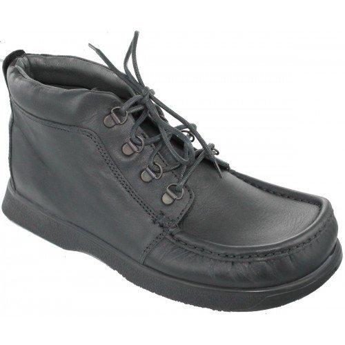 Sort moccasinstøvle