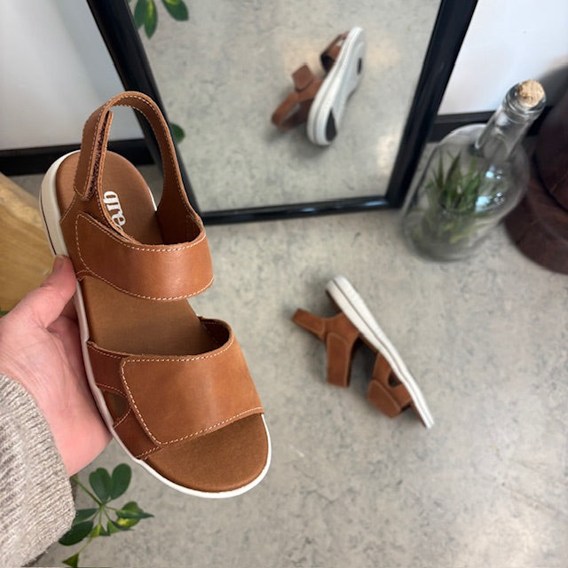 Brun skindsandal fra Green Comfort