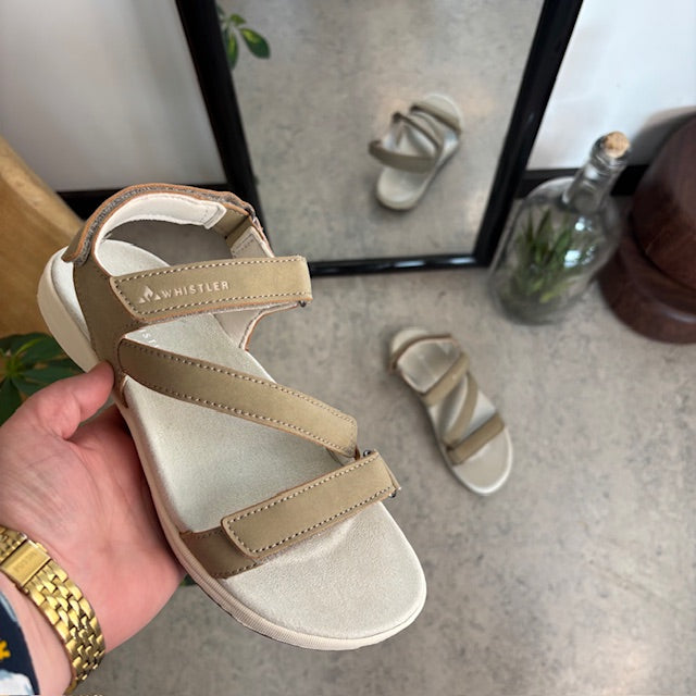 Grøn Whistler sandal med svangstøtte og 3 justerbare remme