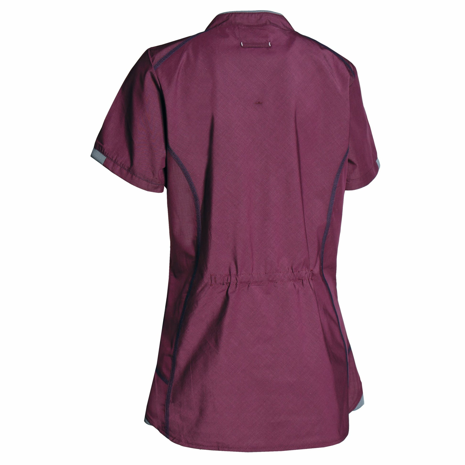Nybo Bordeaux Dame Sporty Tunika, Kortærmet, Justerbar Taljering, Fleksibel, Mobillommer