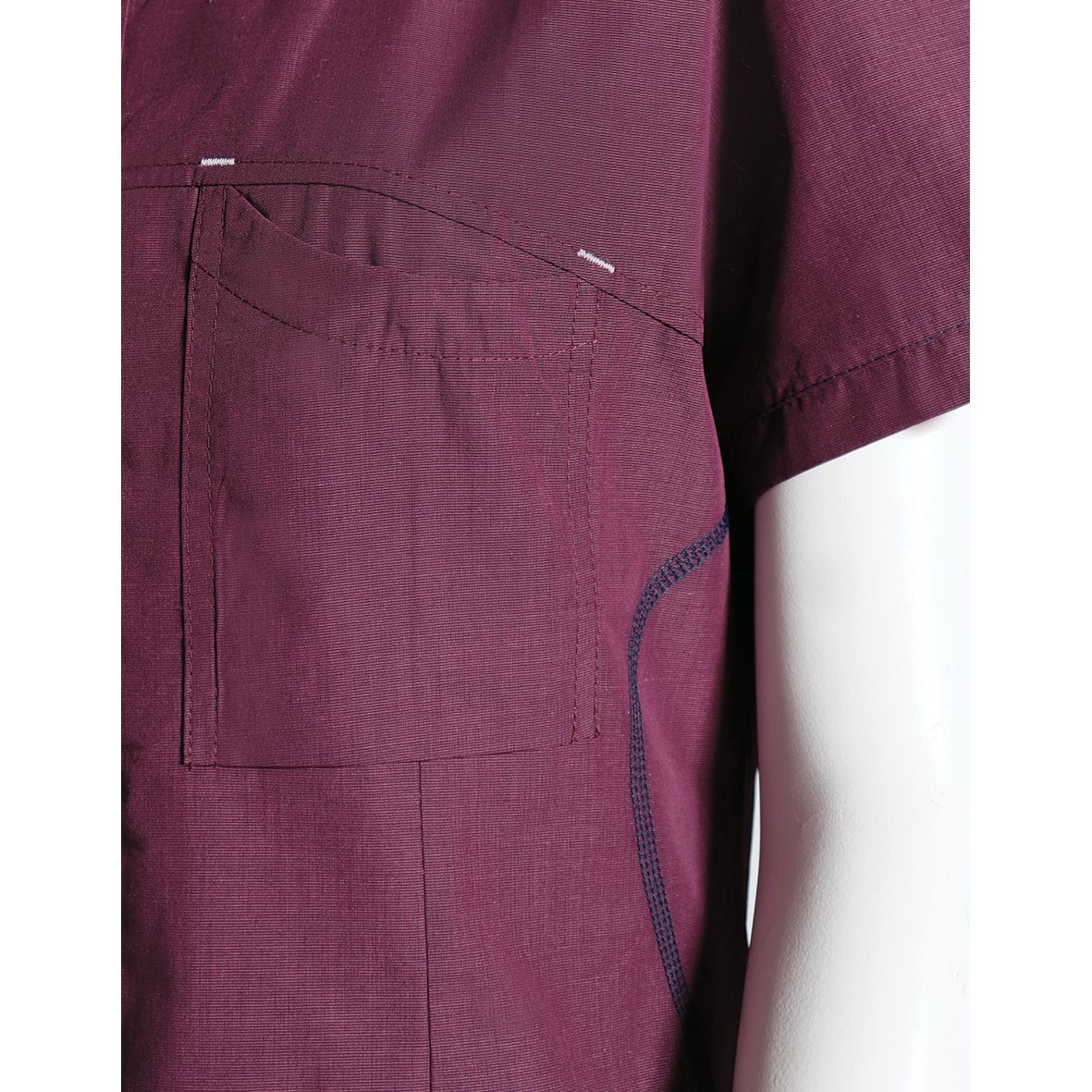 Nybo Bordeaux Dame Sporty Tunika, Kortærmet, Justerbar Taljering, Fleksibel, Mobillommer