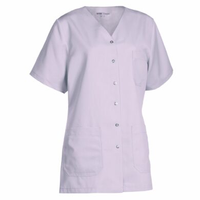 Nybo Lys Lilla Dametunika Charisma Premium, Slidser, V-Hals, Komfort