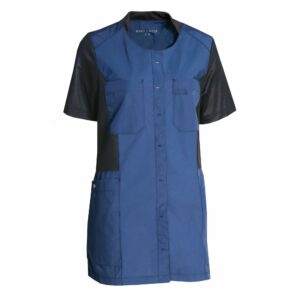 Nybo Navy Dametunika, Sporty Mix, Åndbar, Stretch, Justerbar Talje