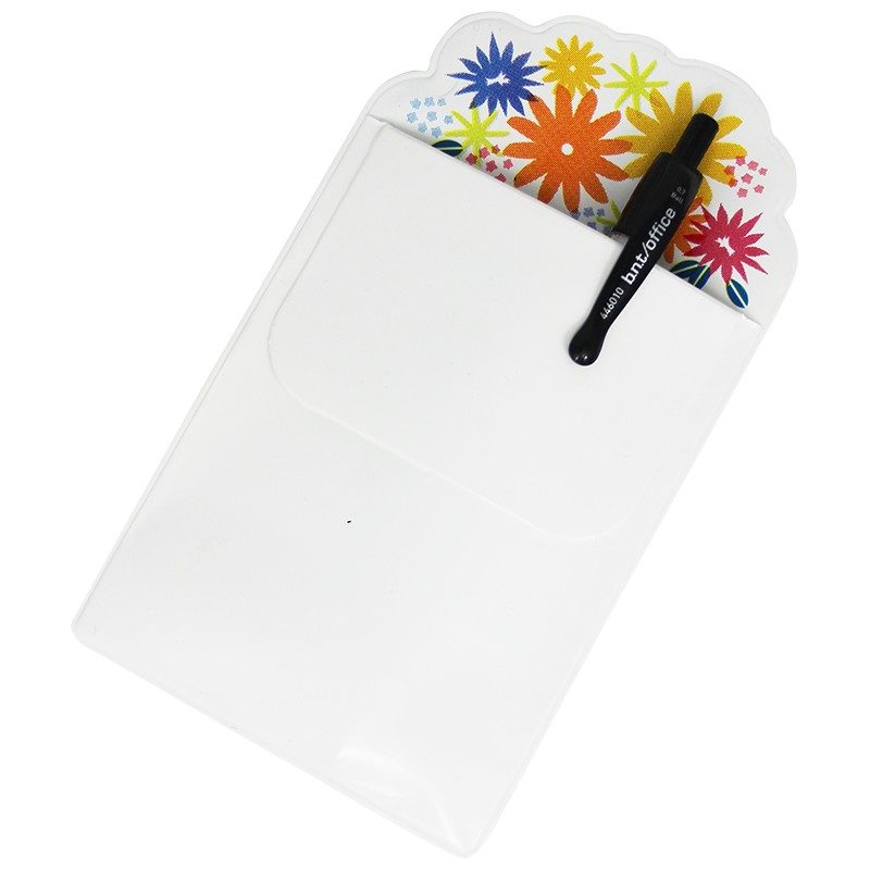 Lommebeskytter med blomster