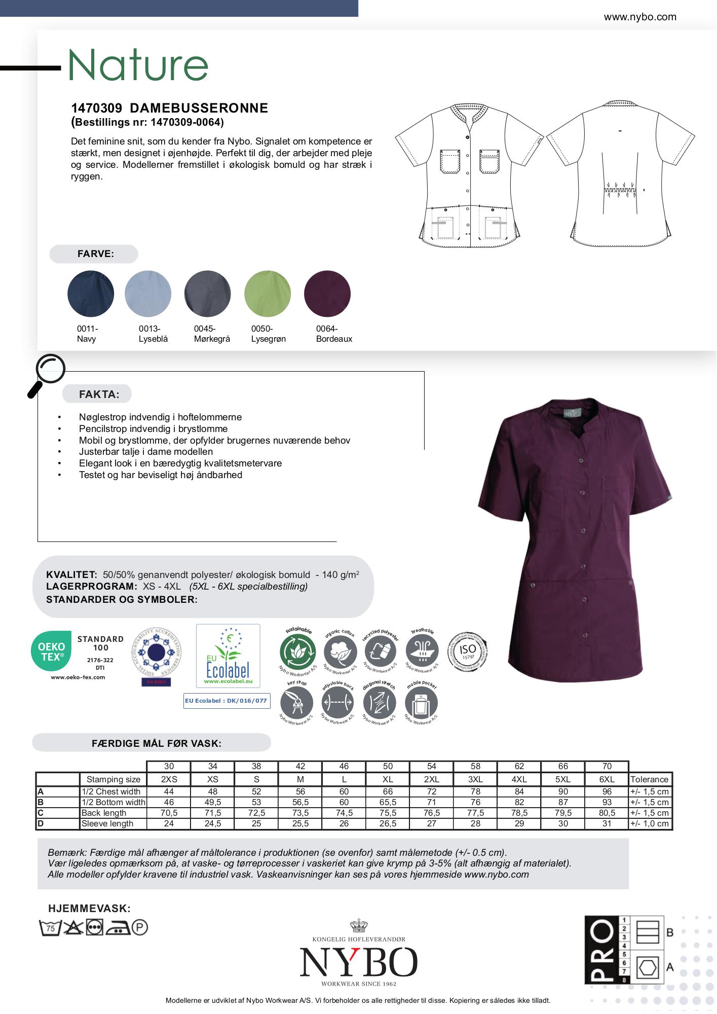 Nybo Bordeaux Damebusseronne, Nature, Stræk i Ryggen, Økologisk Bomuld