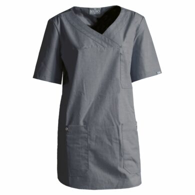 Nybo Koksgrå Damebusseronne, Nature Kollektion, V-hals, Strækbar Ryg