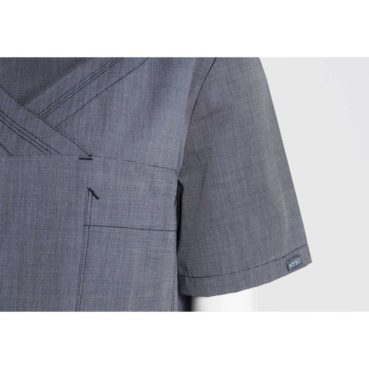 Nybo Koksgrå Damebusseronne, Nature Kollektion, V-hals, Strækbar Ryg