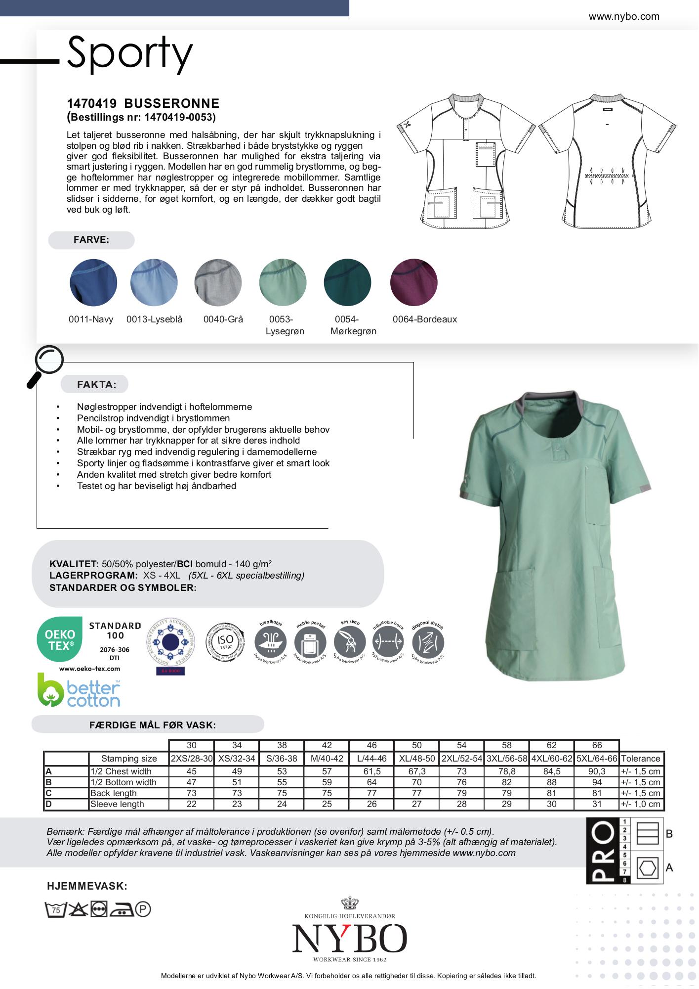 Nybo Lysegrøn Damebusseronne, Sporty, Strækbar, Komfort