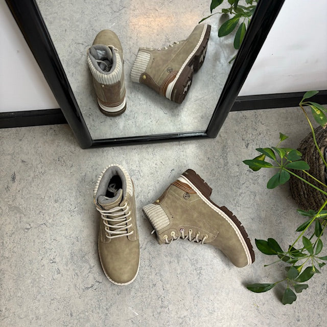 Whistler beige vinterstøvle med let foer og smarte detaljer