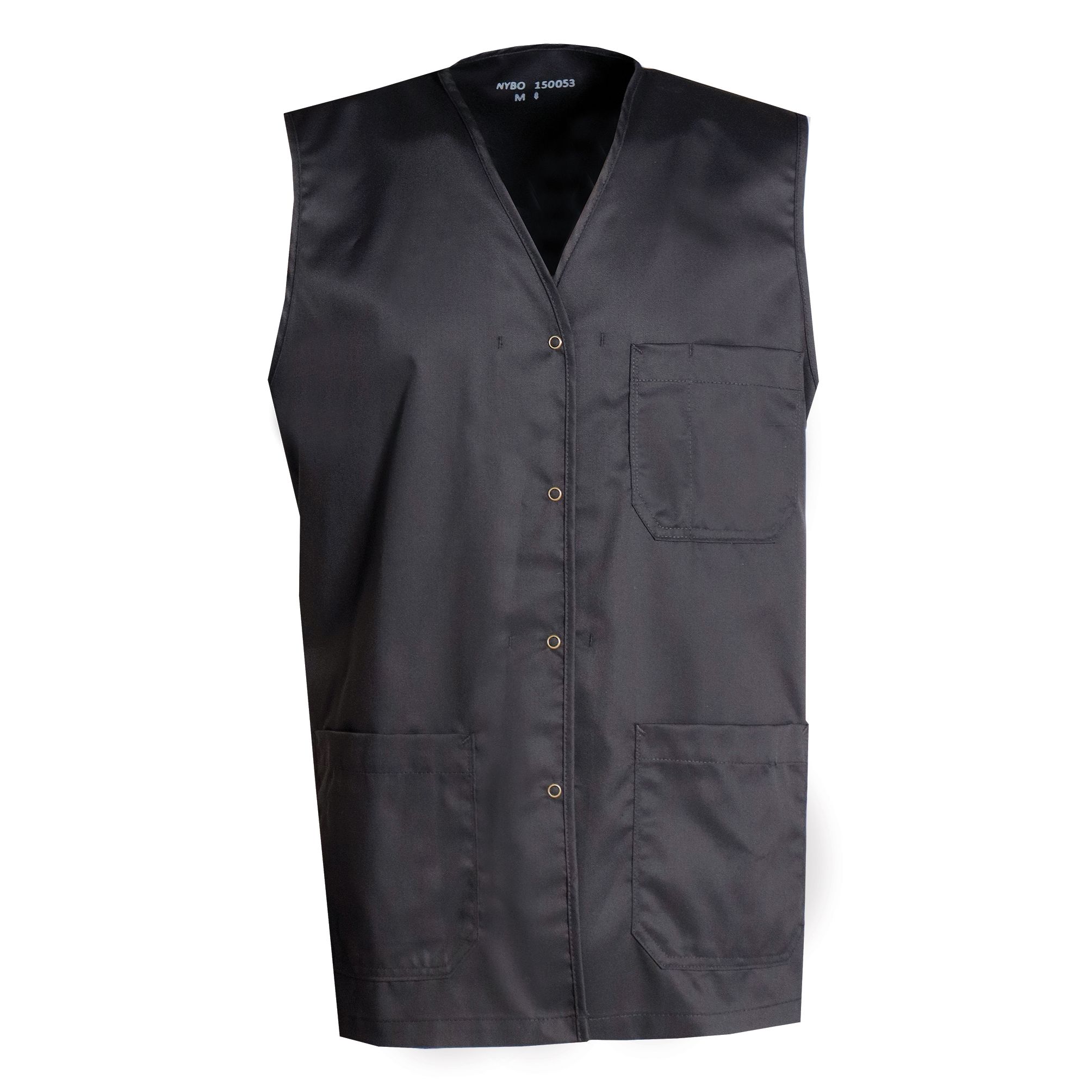 Nybo Sort Unisex Wellness Vest, Stretch, Komfort, Kort