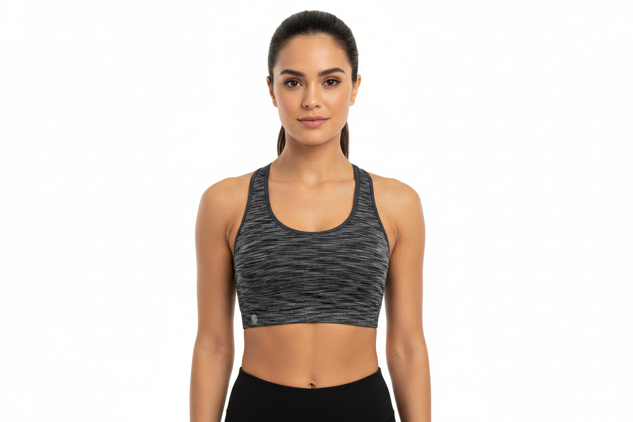 Gråmeleret BH med god støtte