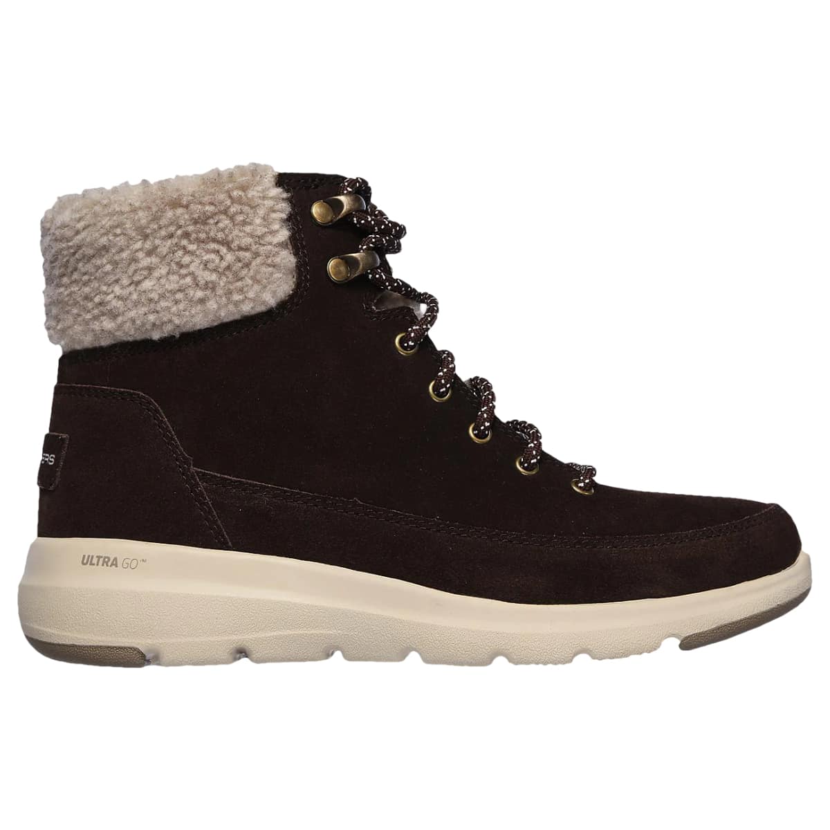 Brun ankelstøvle med lynlås fra Skechers