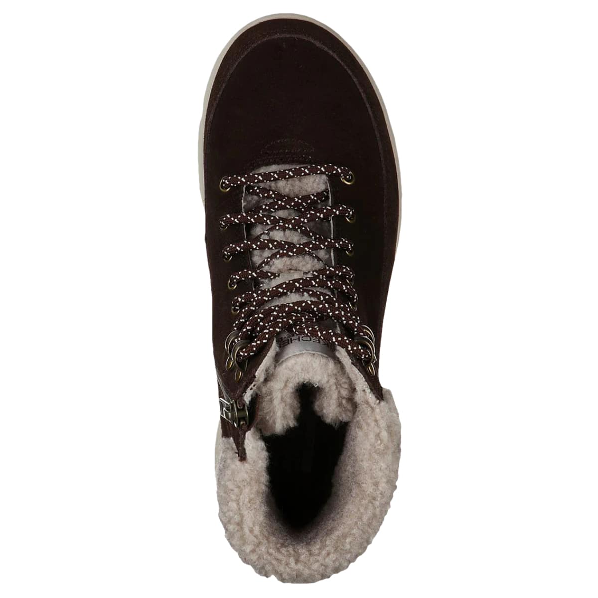 Brun ankelstøvle med lynlås fra Skechers