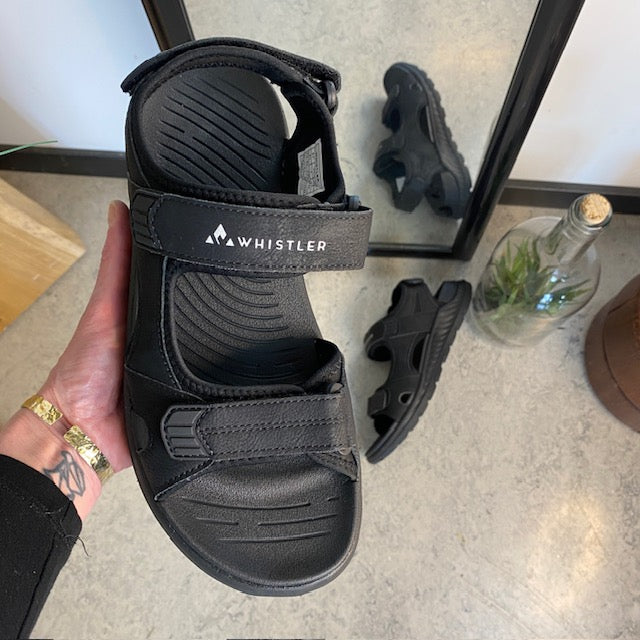 Sort herre vandresandal fra Whistler med god svangstøtte