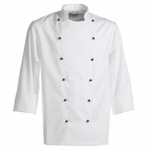 Nybo Hvid Unisex Delight Kokkejakke, Kortærmet, Manchetter