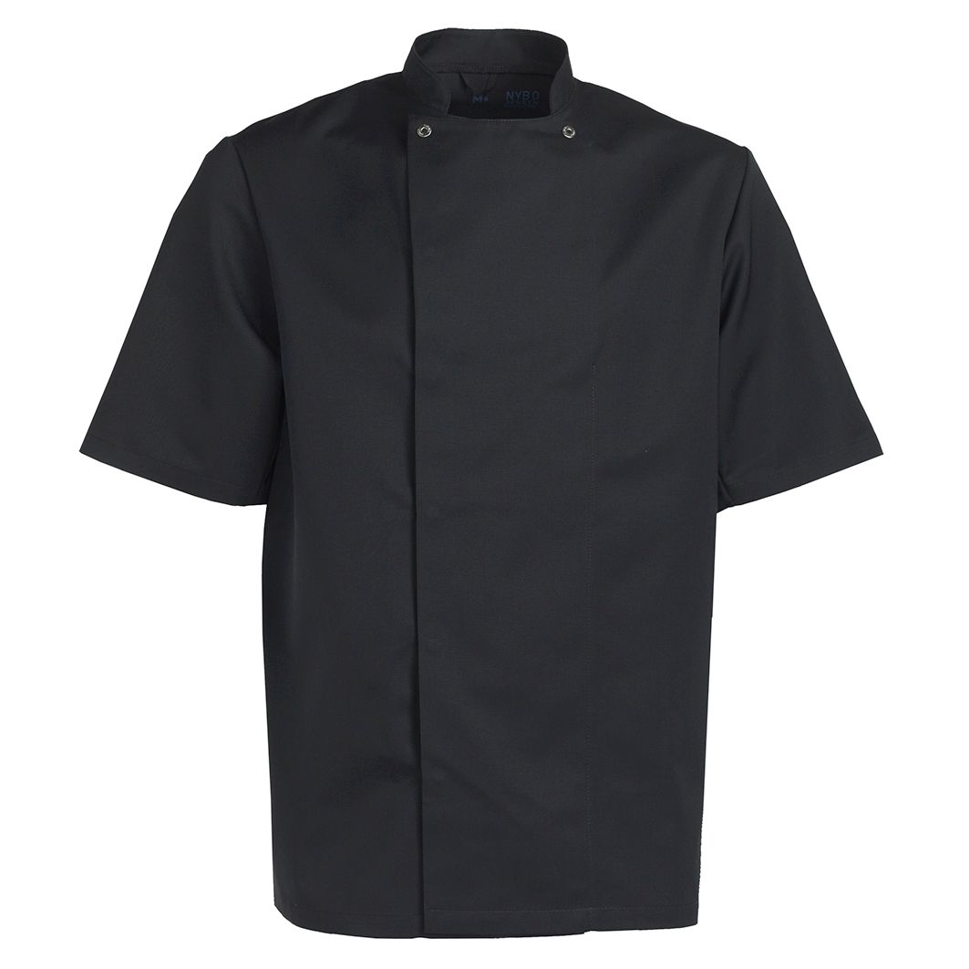 Nybo Sort Unisex Taste Kokkejakke, Kortærmet, Slidstærk
