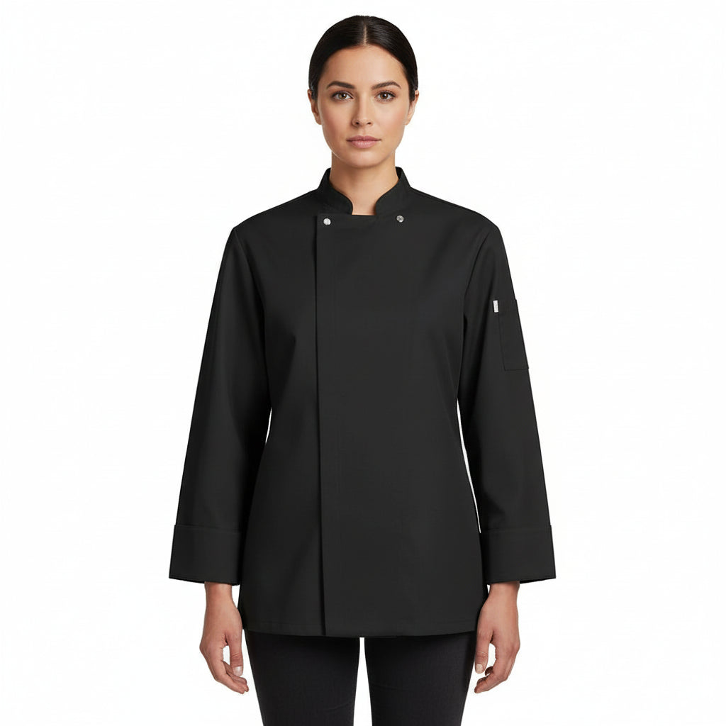 Nybo Sort Unisex Taste Kokkejakke, Lange Ærmer, Slidstærk