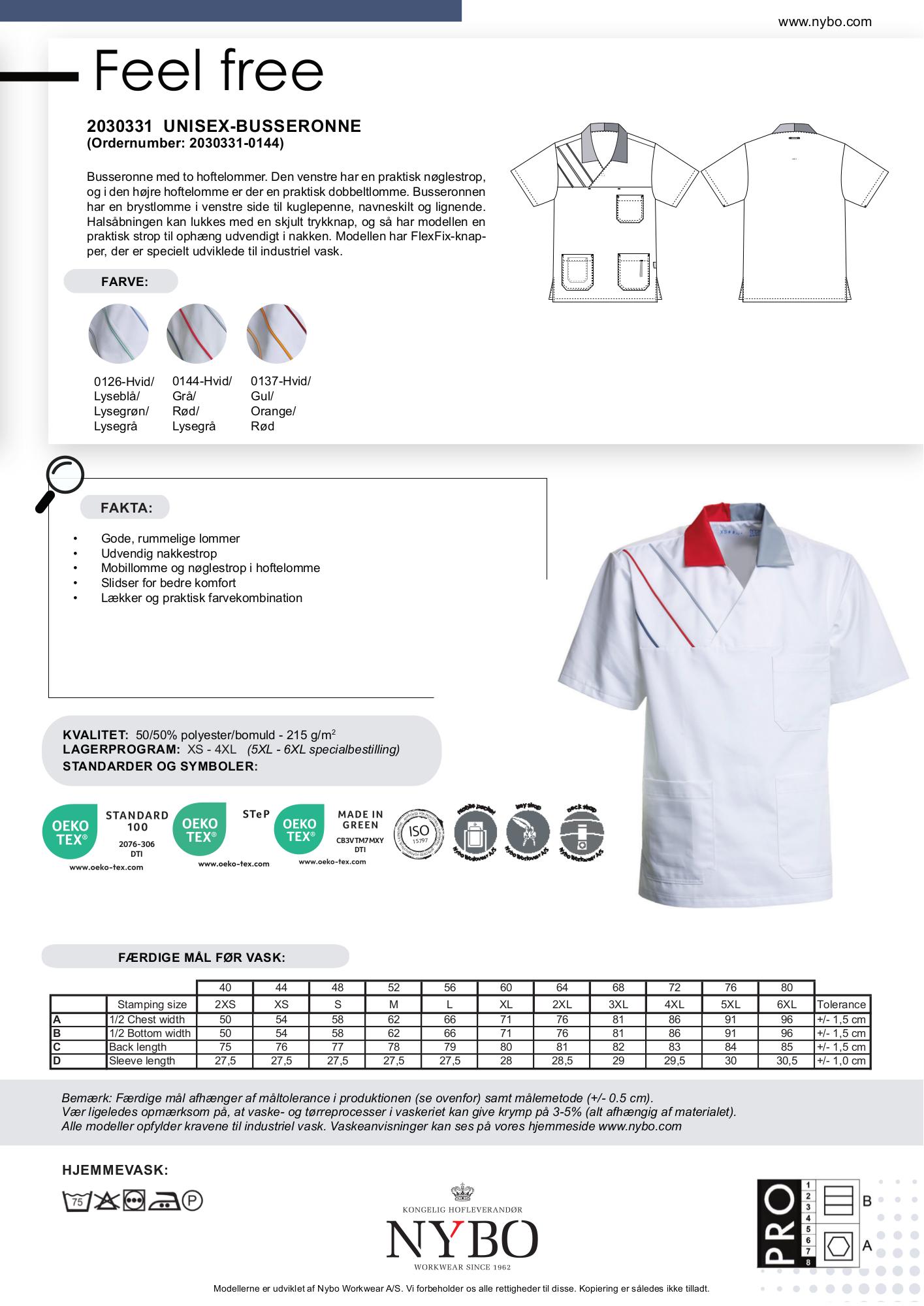 Nybo Hvid/Rød/Grå Unisex Feel Free Busseronne, Praktisk, Komfort