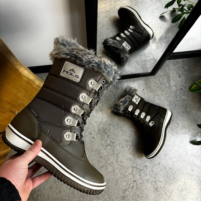 Brun vandtæt vinterstøvle fra Mols