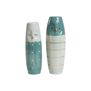 Kloge ugler, grønne porcelænsfigurer 17cm