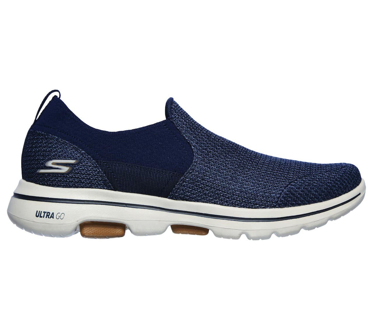 Navy hyttesko med slip-on lukning