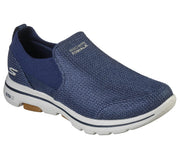 Navy hyttesko med slip-on lukning