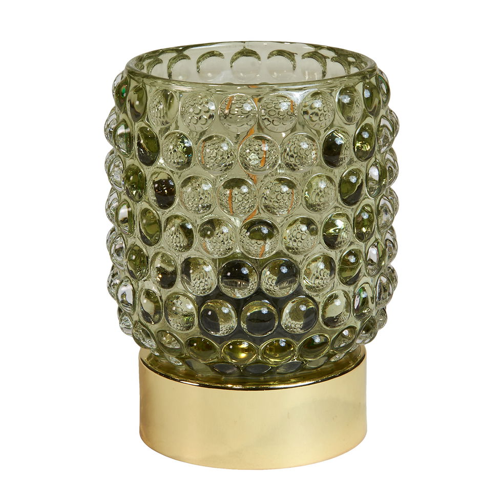 LED-lampe med bobler – Smukt grønt glas i kompakt design