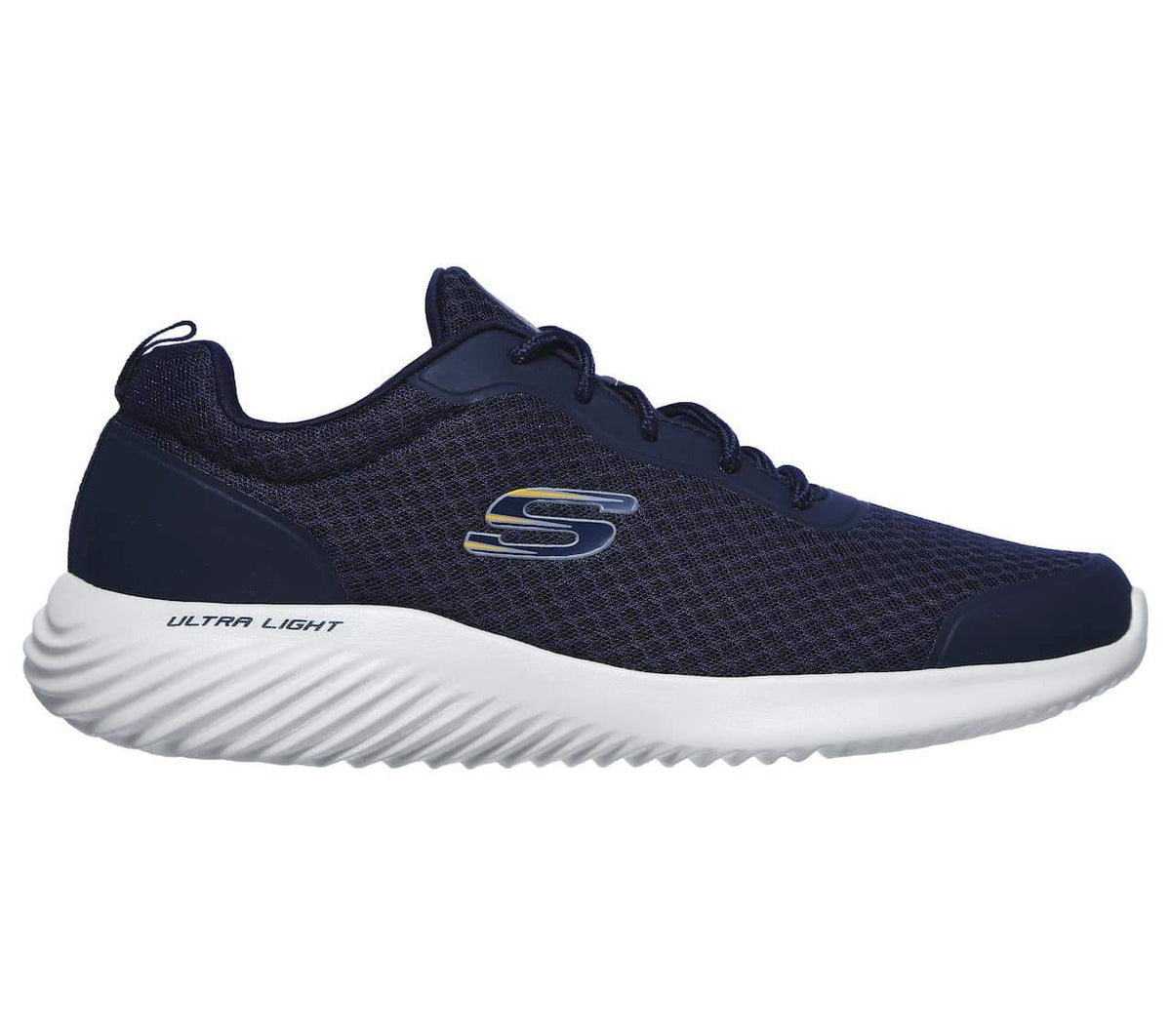 Lette navy snøresko til herre fra Skechers