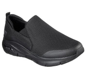 Sort bred herrehyttesko fra Skechers