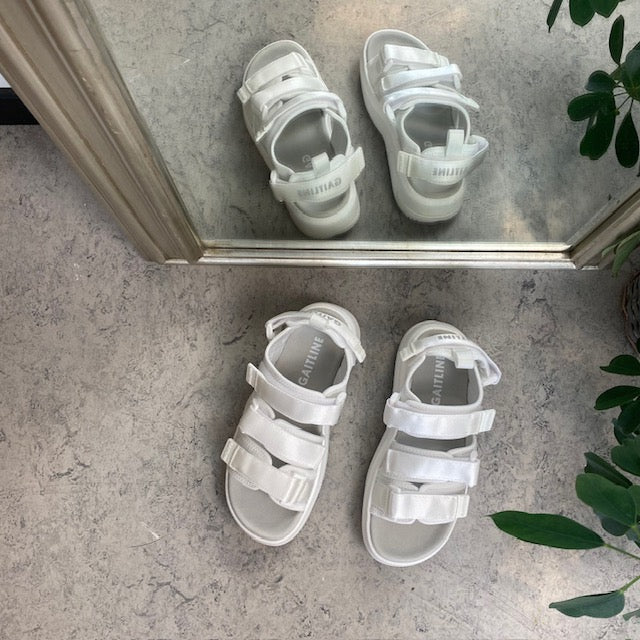 Gaitline Flow SP sandal – hvid sandal med svangstøtte & IGNITE skum