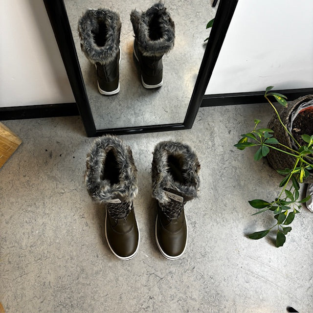 Brun vandtæt vinterstøvle fra Mols