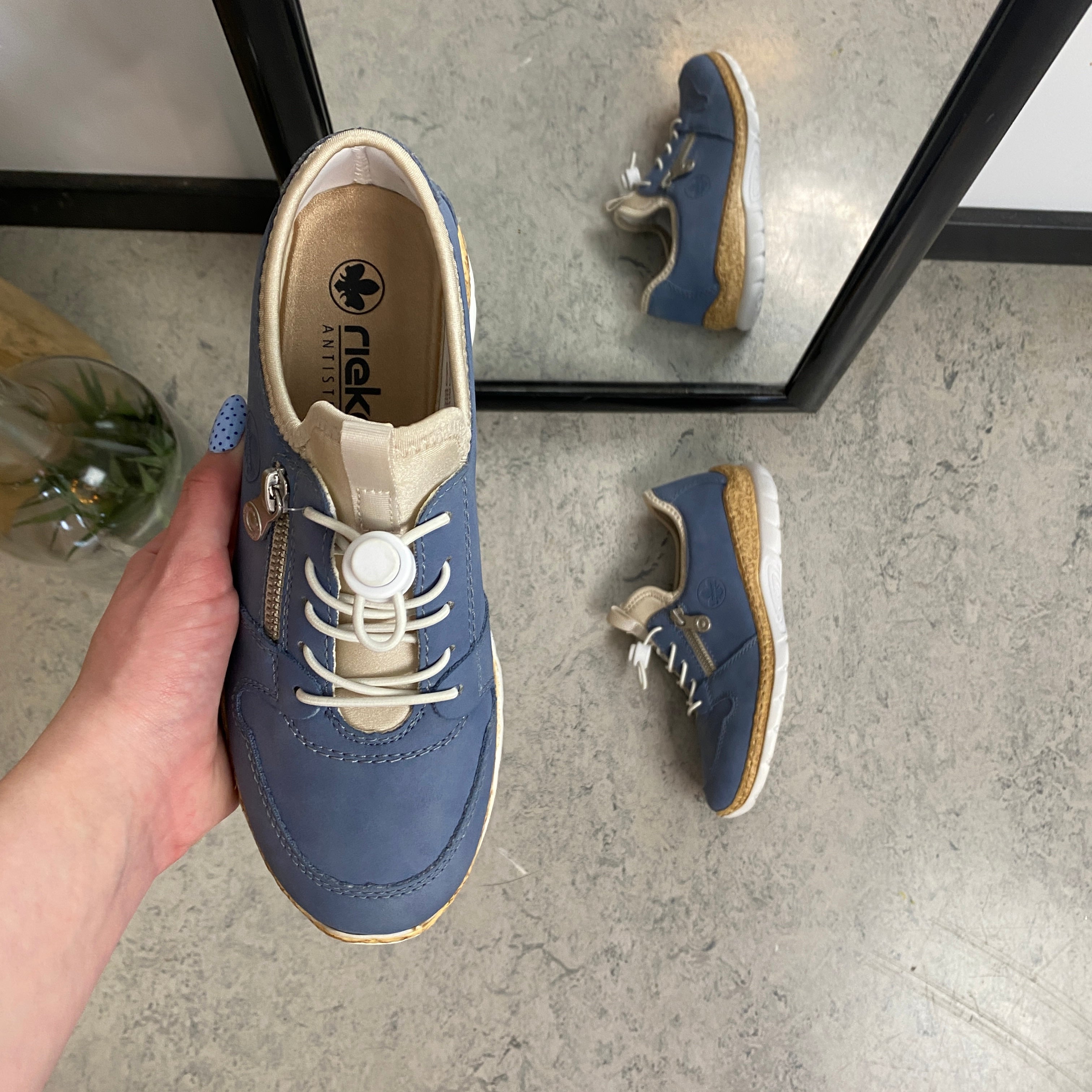 Rieker sneakers til dame – Blå