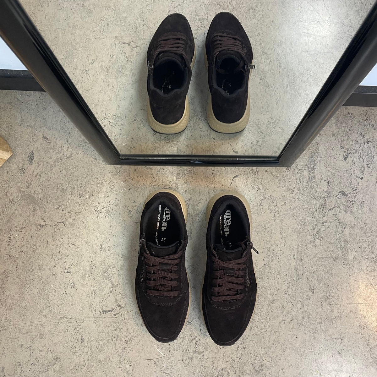 Green Comfort Zigga sneaker i brun