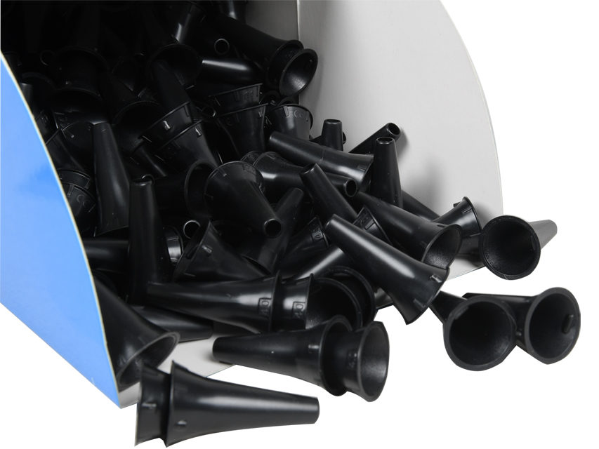 Sort Specullum til otoskop 4 mm. Pakke med 250 stk